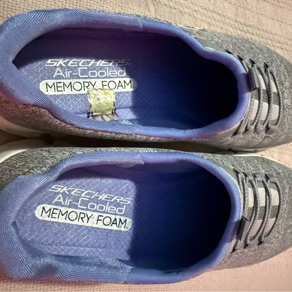 Skechers Gray and Blue Air-Cooled Sneakers - Picture 4 of 9